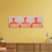 3つの深紅色2010 キャンバスプリント (インサイチュ (リビング))