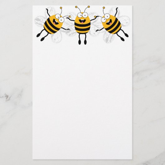 3つの漫画の蜂 便箋 (正面)