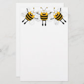 3つの漫画の蜂 便箋 (正面/裏面)