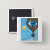 3つの熱気球ラブボ想像タン 缶バッジ (正面&裏面)