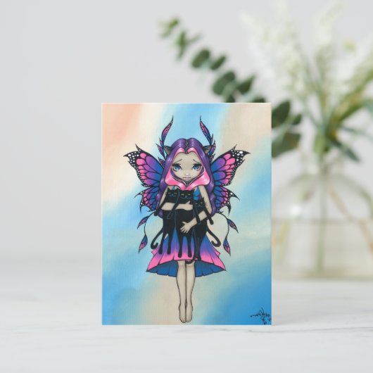 「3つの猫ちゃん」はがき ポストカード (スタンド正面)