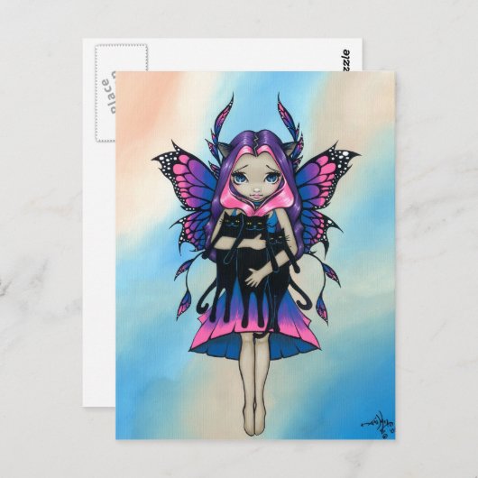 「3つの猫ちゃん」はがき ポストカード (正面/裏面)