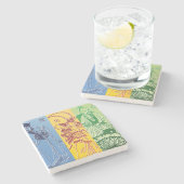 3つの王国 ストーンコースター (横)