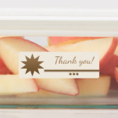 3つの球のゴールドテキストクリームありがとうラベル ラベル (貼付)