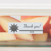 3つの球 銀色テキスト プロフェッショナル サンクス ラベル (貼付)