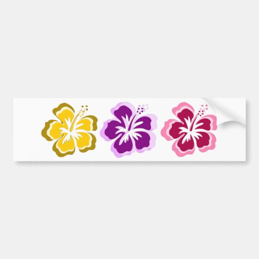 3つの甘い花 バンパーステッカー (正面)