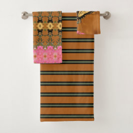 3つの異なるパターン バスタオルセット