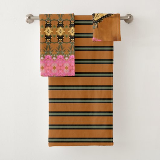 3つの異なるパターン バスタオルセット (インサイチュ)