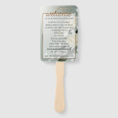 3つの白いバラ/金ゴールドトリム ハンドファン (正面)