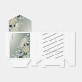 3つの白いバラ/金ゴールドトリム フェイバーボックス (折り畳みなし)