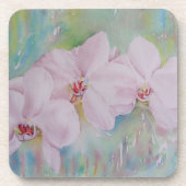3つの白い蘭のコースター コースター (正面)