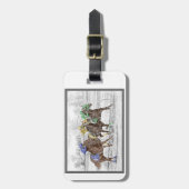 3つの競馬 – 首と首 ラゲッジタグ (正面縦)