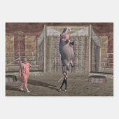 3つの素晴らおもしろいしいサーカス行為 ラッピングペーパーシート (正面3)