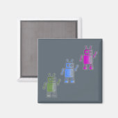 3つの素晴らしレトロロボット マグネット (正面/裏面)