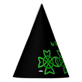 3つの絡み合ったケルト系アイリッシュノット明るい緑 パーティーハット (左)