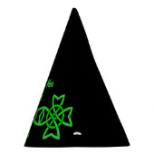 3つの絡み合ったケルト系アイリッシュノット明るい緑 パーティーハット (右)