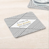 3つの繊維のコードは容易に壊れません スクエアペーパーコースター (アングル)