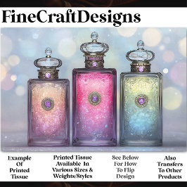 3つの美しい香りボトルAF6デコページ 薄葉紙
