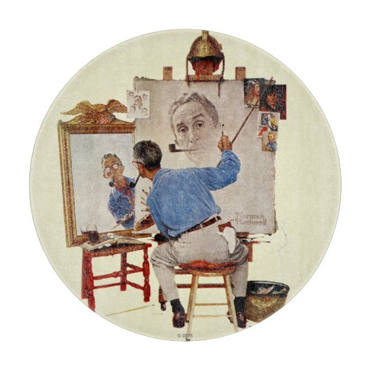 3つの自画像 カッティングボード (正面)