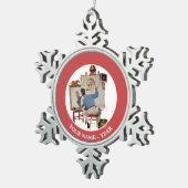 3つの自画像 スノーフレークピューターオーナメント (右)