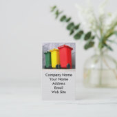 3つの色のゴミ箱 名刺 (スタンド正面)