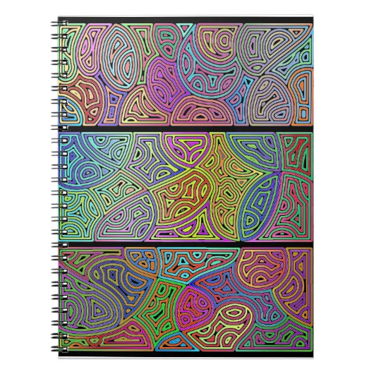 3つの色数々のの抽象芸術 ノートブック (正面)