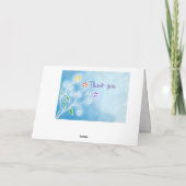 3つの花ありがとう – メッセージをパーソナライズ カード (裏面)