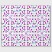 3つの花パターン ラッピングペーパー (フラット)