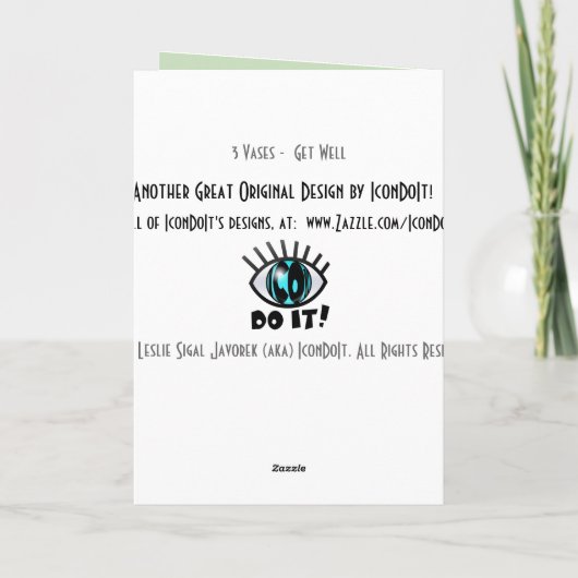 3つの花瓶 カード (裏面)