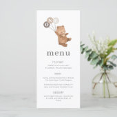 3つの茶色のバルーンでクマ – 1番目の誕生日 – メニュー (スタンド正面)