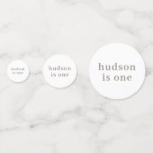 3つの茶色のバルーンを持つクマ コンフェッティ (裏面)