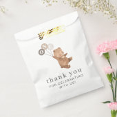 3つの茶色のバルーンを持つクマ フェイバーバッグ (封をした状態)