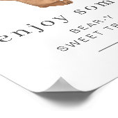 3つの茶色のバルーンを持つクマ ポスター (角)