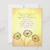 3つの茶色の花 招待状 (正面)