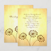 3つの茶色の花 招待状 (正面/裏面)