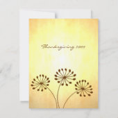 3つの茶色の花 招待状 (裏面)