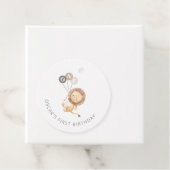 3つの茶色の風船を持つライオン フェイバータグ (インサイチュ)