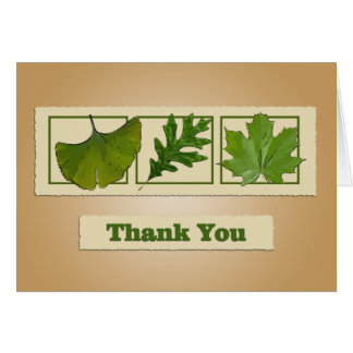 3つの葉サンキューカード