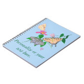 3つの蝶ポインティリズムノートブックをパーソナライズ ノートブック (左側)