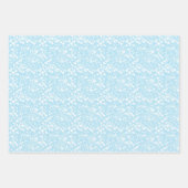 3つの表面パターンは雪ホリーベリーを星にする ラッピングペーパーシート (正面3)