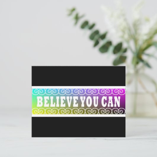 3つの言葉の名言 〜あなたはできる〜 ポストカード (スタンド正面)