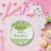 3つの豆のポッド三つ子の赤ちゃんシャワーパーティー カスタム ペーパープレート (パーティー)