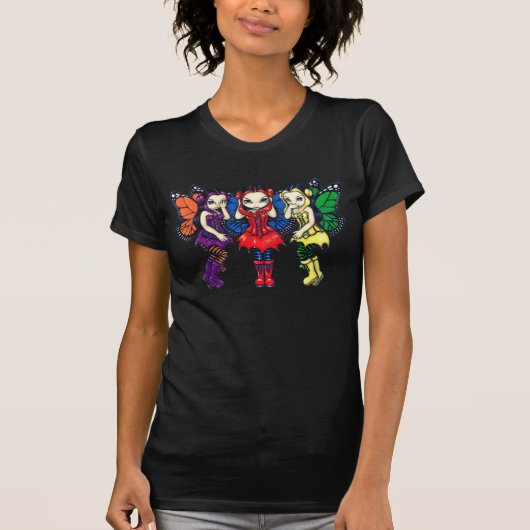 3つの賢い妖精の国のゴシック様式妖精のワイシャツ Tシャツ (正面)