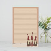 3つの賢い小妖精や小人、ひな形 便箋 (スタンド正面)