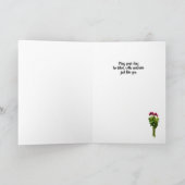 3つの赤いチューリップが咲く母の日 カード (内部)