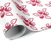 3つの赤いバラ、かわいい抽象芸術ラッピング紙 ラッピングペーパー (ロールコーナー)