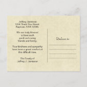 3つの赤カヌーありがとう黒文字はがき ポストカード (裏面)