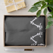 3つの踊りスケルトンブラック&ホワイトのデコページ 薄葉紙 (ギフト)