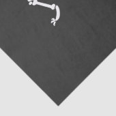 3つの踊りスケルトンブラック&ホワイトのデコページ 薄葉紙 (詳細)