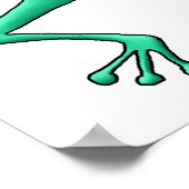 3つの踊りフログアートプリントポスター ポスター (角)